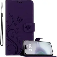 Cadorabo Hülle für iPhone 16 mit Blumen Muster