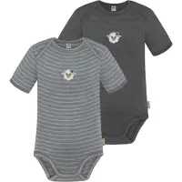 Normani 2er Set Baby Merino Body Kurzarm „Tauranga" - 9293