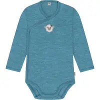 Normani Merino Baby-Body langärmeliger Wickelbody aus Merinowolle - 9341
