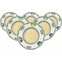 Villeroy & Boch Suppenteller "Suppenteller French Garden Fleurence ø 22,8 cm 6er Set bunt"