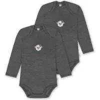 Normani 2er Pack Baby Merino Body Langarm „Auckland" - 9377