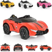 Moni Kinder Elektroauto Cordoba, MP3-Anschluss, Fernbedienung, Gurt, Bluetooth rot