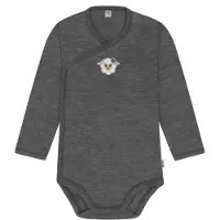 Normani Merino Baby-Body langärmeliger Wickelbody aus Merinowolle - 9341
