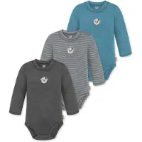 Normani 3er Pack Baby Merino Langarmbody „Tuai" - 9403
