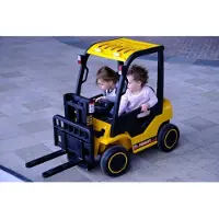 Es-toys Kinderauto - Elektro Gabelstabler - 12V7AH Akku, 2 Motoren + 2,4Ghz-Gelb