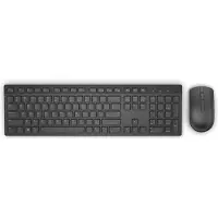 Dell KM636, Volle Größe (100%), Kabellos, RF Wireless, QWERTY, Schwarz, Maus enthalten