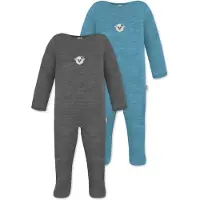 Normani 2er Pack MERINO Baby Merino Strampler „Levin" - 9413