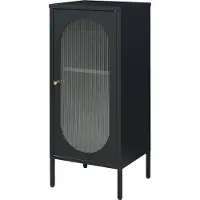 En.casa Beistellschrank 'Karlskrona' 102x43x40 cm Schwarz, matt