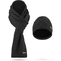 Normani Winterset aus Merinowolle Schal und Mütze Muster Yuma - 9571