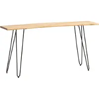 FineBuy Konsolentisch Anrichte 150 cm Ablagetisch Massivholz Baumkante Modern
