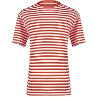 Thetru Herren Ringelshirt kurzarm rot-weiss – alltagstauglich