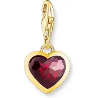 Thomas Sabo Charm-Anhänger Herz Rot vergoldet