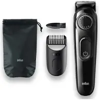 Braun BeardTrimmer 3 BT3300, Wechselstrom/Batterie, Schwarz