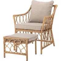 Bloomingville Belluce Loungesessel mit Fußhocker