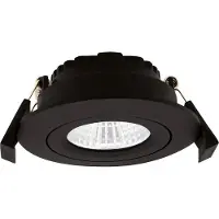 DOTLUX LED-Deckeneinbaulampe CIRCLEminidim, schwarz Ø 8,5 cm dimmbar, schwarz, für Badezimmer, Aluminium, Modern