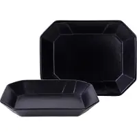 Creatable Servierschale "Box" 2 Stk. aus Steinzeug Snackschale, Topaktueller „Streat Food“ Trend