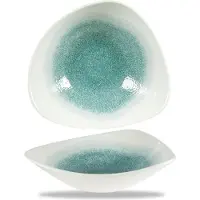 Churchill Livingstone S.P. Raku Jade Green Triangel Teller tief 23.5cm