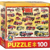 Eurographics Puzzle Feuerwehrfahrzeuge 100 Teile