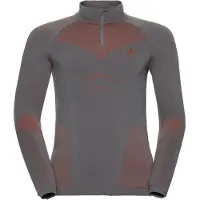 Odlo Skipullover Turtleneck 1/2 Zip Evolution Steel Grey Orangeade Damen-L