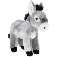 Keel Toys Kuscheltier Esel nachhaltig Plüsch 20 cm schwarz grau