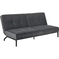 Giga Perugia Bettcouch Dunkelgrau/schwarz