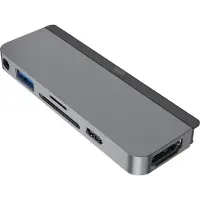 Hyper HD319B, USB 3.2 Gen 1 (3.1 Gen 1) Type-C, Grau, MicroSD (TransFlash), SD, 3.5mm, HDMI, USB 2.0, USB 3.2 Gen 1 (3.1 Gen 1) Type-A, USB 3.2 Gen 2 (3.1 Gen 2) Type-C, Aluminium, FCC, CE