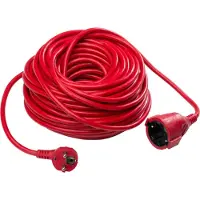 As Schwabe Extension cables for indoor use, red, 25 m, Drinnen, Gerade, IP20, IP44, Kunststoff, Rot