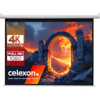 Celexon basic line Motorleinwand 240 x 180cm,Leinwand Format 4:3, Heimkino Leinwand, Beamerleinwand,
