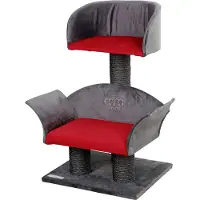 Kerbl Kratzbaum Lounge Deluxe Grau und Rot 81548