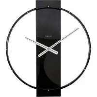 Nextime 3195ZW, Wand, Quarzuhr, andere, Schwarz, Weiß, Edelstahl, Erwachsene
