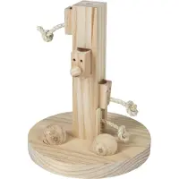 Kerbl Lernspielzeug für Nagetiere Futterbaum, Holz 25x25x30cm