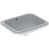 Geberit Unterbau-Waschtisch VariForm 53x44cm, o HL, m ÜL, recht., we. K-Tect