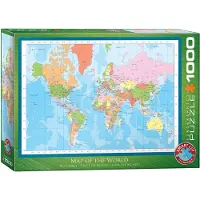 Eurographics Puzzle Map of the World - 1000 Teile