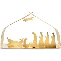 Alessi Weihnachtsdekoration Bark Crib Gold Plated