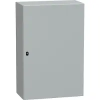 Schneider Electric NSYS3D12840P PanelSeT S3D Volltür mit Montageplatte H1200xB800xT400 IP66 IK10 RAL7035.