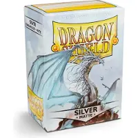 Dragon Shield ART11008 - Matt - Silber (100), Schutzhülle für Karten
