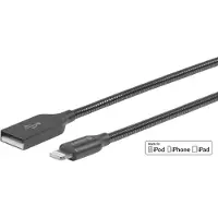 ESTUFF ES601165, 1,5 m, Lightning, USB A, Stecker, Stecker, Grau