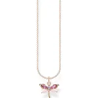 Thomas Sabo Kette Libelle mit Steine roségold