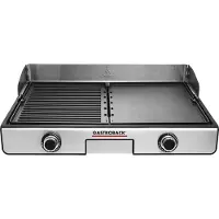 Gastroback Design Plancha & BBQ, Schwarz, Edelstahl, Edelstahl, Rechteckig, Drehregler, 1300 cm², 420 x 280 mm