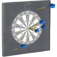 Relaxdays Dartscheibe Schutzring "R6", Wandschutz für 45 cm Dartboard, EVA, Dart Auffangring HBT: 71x71x3 cm, grau