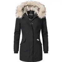 NAVAHOO Damen Winter Parka Cristal – Premium Kollektion mit Abnehmbarem Kunstfellkragen