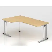 Hjh OFFICE PRO NANO 82 S - 200 x 120 Ahorn/Silber