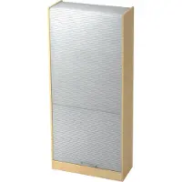 Hjh OFFICE PRO SIGNA R90 RE - Ahorn/Silber Rollladenschrank 5 OH Relinggriff Kunststoff