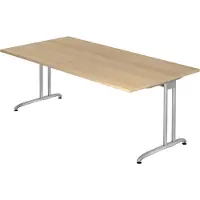 Hjh OFFICE PRO BELA 2E S - 200 x 100 Eiche