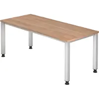 Hjh OFFICE PRO QUEO 19 S - 180 x 80 Nussbaum höhenverstellbar