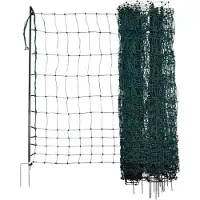 Kerbl Geflügelnetz Premium, grün,50m 106cm, Doppelspitze, elektrif.