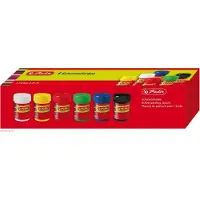 Herlitz 8643025, 25 ml, Schwarz, Blau, Gr?n, Rot, Wei?, Gelb, 6 St?ck(e)