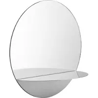 Normann Copenhagen Horizon Spiegel Round Stainless Steel - , Metallisch, Glas