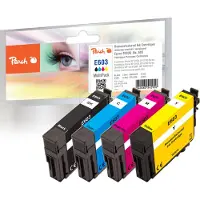 Peach PI200-868, Standardertrag, Schwarz, Cyan, Magenta, Gelb, 4,8 ml, 3,8 ml, 4 Stück(e), Multipack