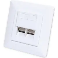 Intellinet 771900, 2 x RJ-45, STP, 250 MHz, 250 M, Weiß, Acrylnitril-Butadien-Styrol (ABS)